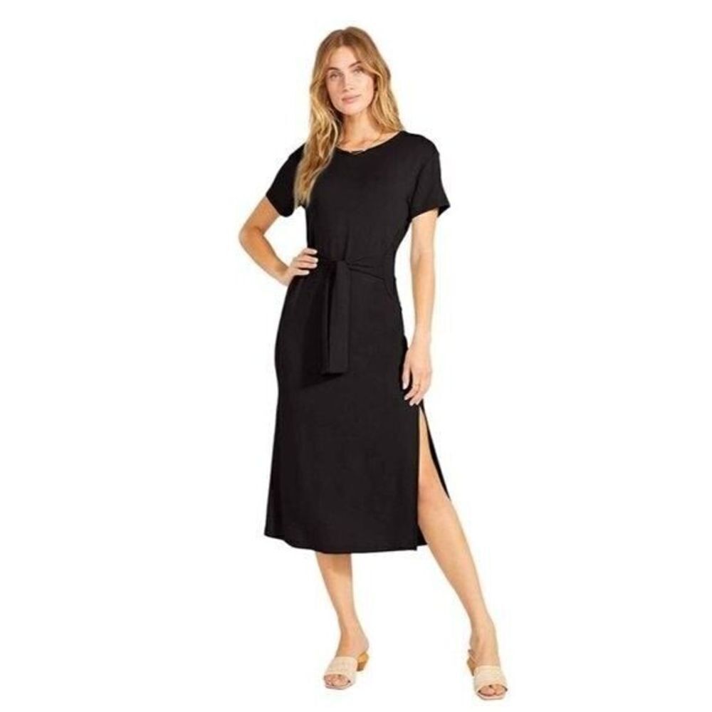 BB Dakota Black Before Midnight Short Sleeve Midi Dress M